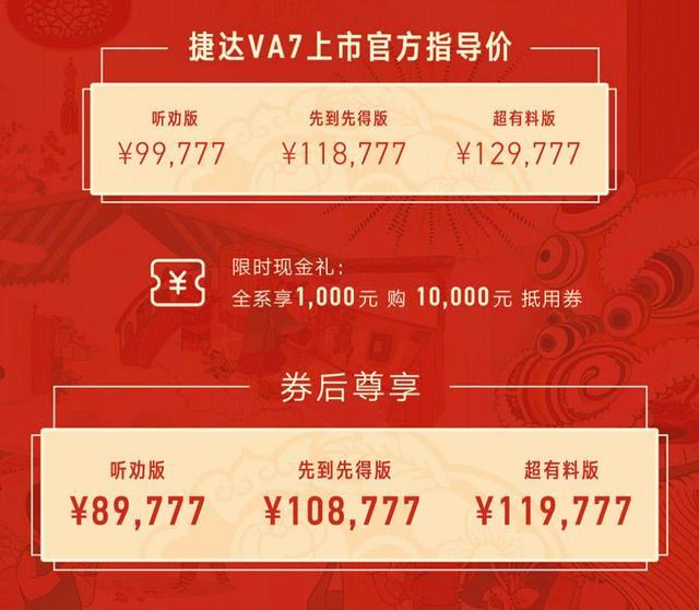 捷达VA7闪耀登场，起售价仅9.9777万，开启经济型SUV新纪元