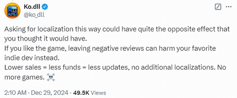 无中文差评惹恼独立游戏开发者 中国玩家因语言限制而留差评的行为惹人厌