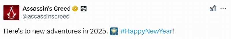 新年祝福 刺客信条 2025年开启新冒险!